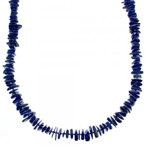 Authentic Sterling Silver Lapis Free Form Bead Necklace BX120629