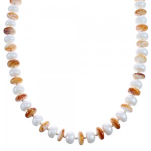 Oyster Shell and Fresh Water Pearl Sterling Silver Bead Necklace BX120641
