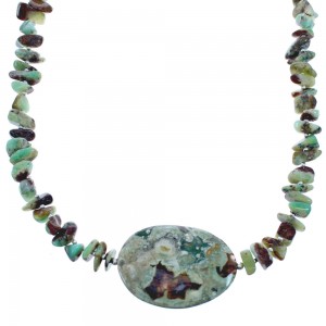 Authentic Sterling Silver Green Agate Bead Necklace BX120646
