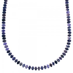 Charoite Sterling Silver 20" Bead Necklace KX120980