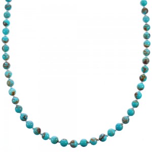 Southwest Kingman Turquoise 20" Bead Necklace KX121106