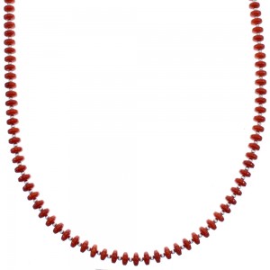 Coral Sterling Silver 24" Bead Necklace KX121074