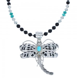 Navajo Sterling Silver Dragonfly Necklace AX121665
