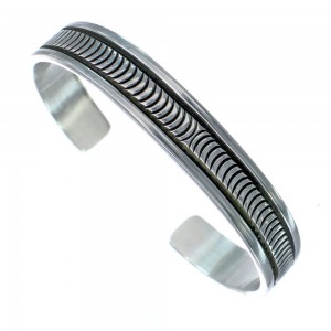 Native American Sterling Silver Navajo Cuff Bracelet AX121365