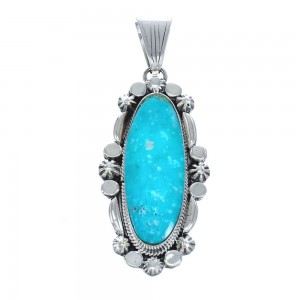 Turquoise Sterling Silver Navajo Pendant AX121448