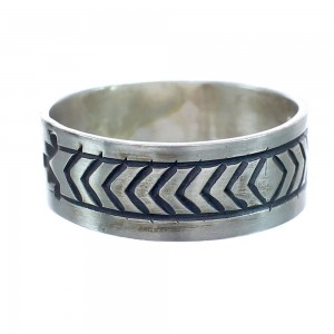 Navajo Authentic Sterling Silver Band Ring Size 13 AX121953