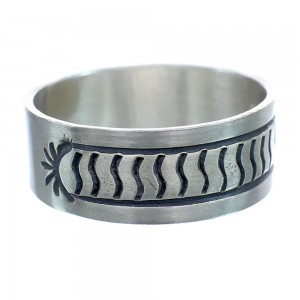 Navajo Authentic Sterling Silver Band Ring Size 12-1/4 AX121971