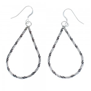 Native American Sterling Silver Hook Dangle Earrings JX122261