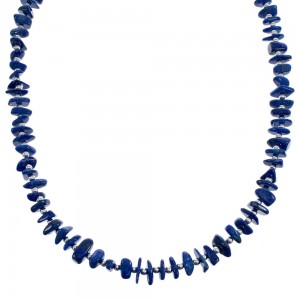 Native American Lapis Lazuli Freeform Bead Necklace JX123465