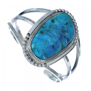 Sterling Silver And Turquoise Navajo Cuff Bracelet AX123780