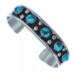 Sterling Silver Turquoise Navajo Cuff Bracelet AX123772