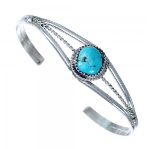 Sterling Silver And Turquoise Navajo Cuff Bracelet AX123762