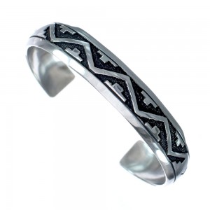 Authentic Sterling Silver Navajo Cuff Bracelet JX123843