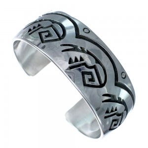 Sterling Silver Native American Bear Cuff Bracelet JX123827