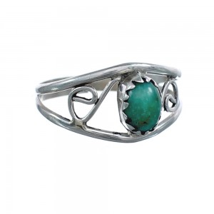 Turquoise Sterling Silver American Indian Ring Size 5-3/4 AX124961