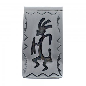 Kachina Figure Genuine Sterling Silver Native American Money Clip AX126633
