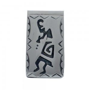 Kokopelli Genuine Sterling Silver Native American Money Clip AX126654