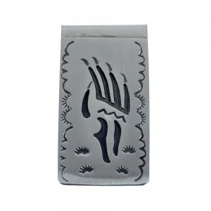 Bear Paw Genuine Sterling Silver Native American Money Clip AX126668