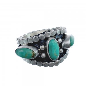 Navajo Turquoise Sterling Silver Ring Size 9-1/4 JX126479