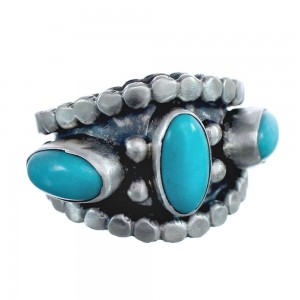 Navajo Turquoise Sterling Silver Ring Size 7-3/4 JX126484