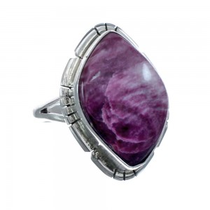 Purple Oyster Shell Navajo Sterling Silver Ring Size 10-1/4 AX125795