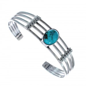Turquoise Genuine Sterling Silver Navajo Cuff Bracelet AX125937