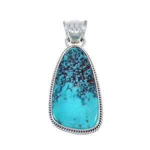 Turquoise Native American Genuine Sterling Silver Pendant JX125841