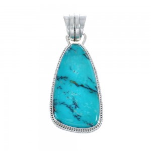 Turquoise Native American Genuine Sterling Silver Pendant JX125842