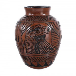 Native American Navajo Eagle Hand Crafted Pottery JX125902
