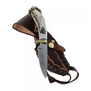 Hand Crafted Hunting Stag Knife Knife Ken Richardson Carve 8" JX126214