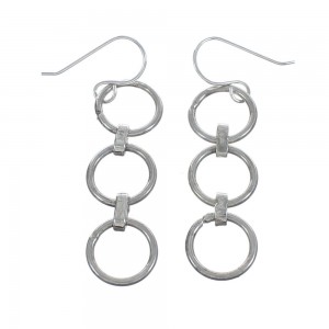 Southwest Sterling Silver Hook Dangle Earrings JX126895