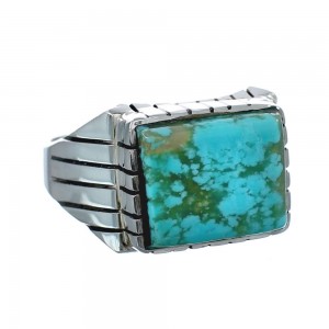 Native American Sterling Silver And Turquoise Ring Size 12-3/4 JX126934