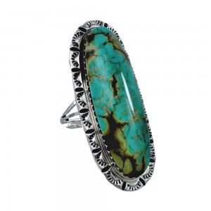 Native American Sterling Silver And Turquoise Ring Size 5 JX126901