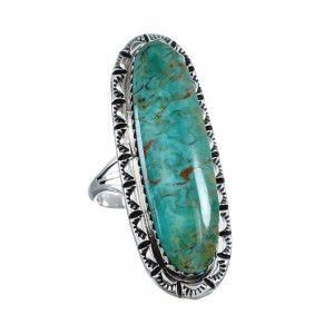 Native American Sterling Silver And Turquoise Ring Size 6 JX126902