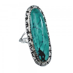 Native American Sterling Silver And Turquoise Ring Size 8 JX126904