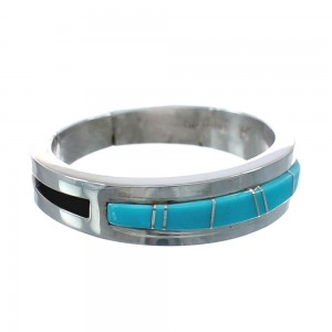 Turquoise Navajo Genuine Sterling Silver Ring Size 12 AX126216