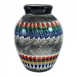Native American Pottery Hand Crafted Navajo Pot By Agnes Woods JX127344