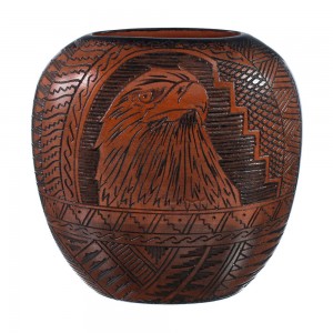 Native American Navajo Eagle Hand Crafted Pottery JX127387
