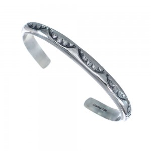 Genuine Sterling Silver Navajo Cuff Bracelet AX127484