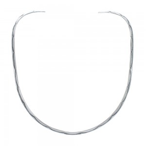 Navajo Sterling Silver Collar Necklace AX127977
