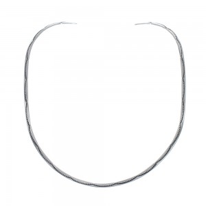 Navajo Sterling Silver Collar Necklace AX127979