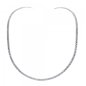 Navajo Sterling Silver Collar Necklace AX127981