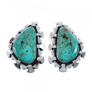 Native American Sterling Silver Turquoise Post Earrings AX128150