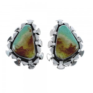 Native American Sterling Silver Turquoise Post Earrings AX128152