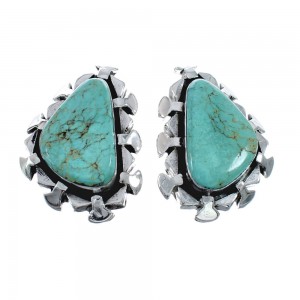 Native American Sterling Silver Turquoise Post Earrings AX128158