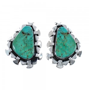 Native American Sterling Silver Turquoise Post Earrings AX128160