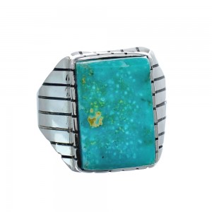 Native American Sterling Silver And Turquoise Ring Size 8-1/2 AX128615