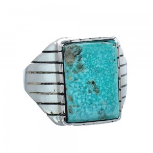Native American Sterling Silver And Turquoise Ring Size 12 AX128616