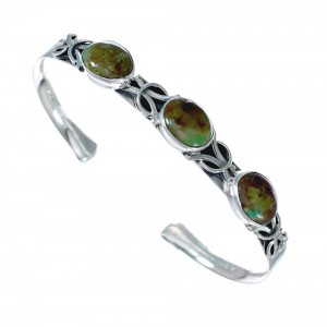 Native American Sterling Silver Turquoise Jewelry Cuff Bracelet JX128945