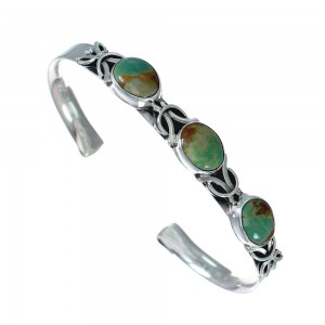 Native American Sterling Silver Turquoise Jewelry Cuff Bracelet JX128947